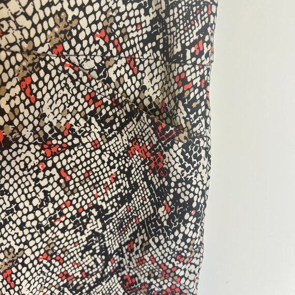 Tribal Snakeskin Print Skort Sz 10 Colorful Stretchy Mini Pockets Athleisure Tan - Picture 4 of 8